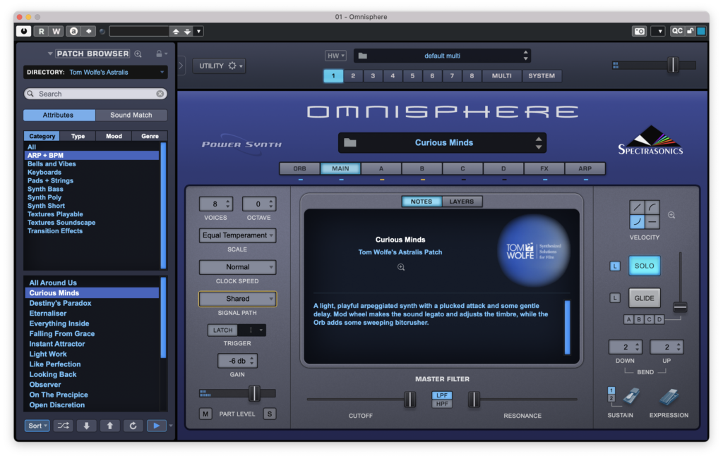 New Spectrasonics Omnisphere 2 Soundbank Astralis by Tom Wolfe