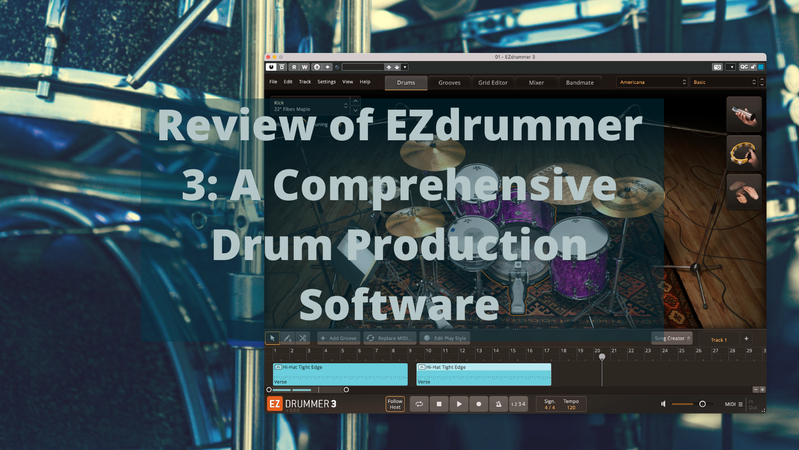 Review of EZdrummer 3: A Comprehensive Drum Production Software