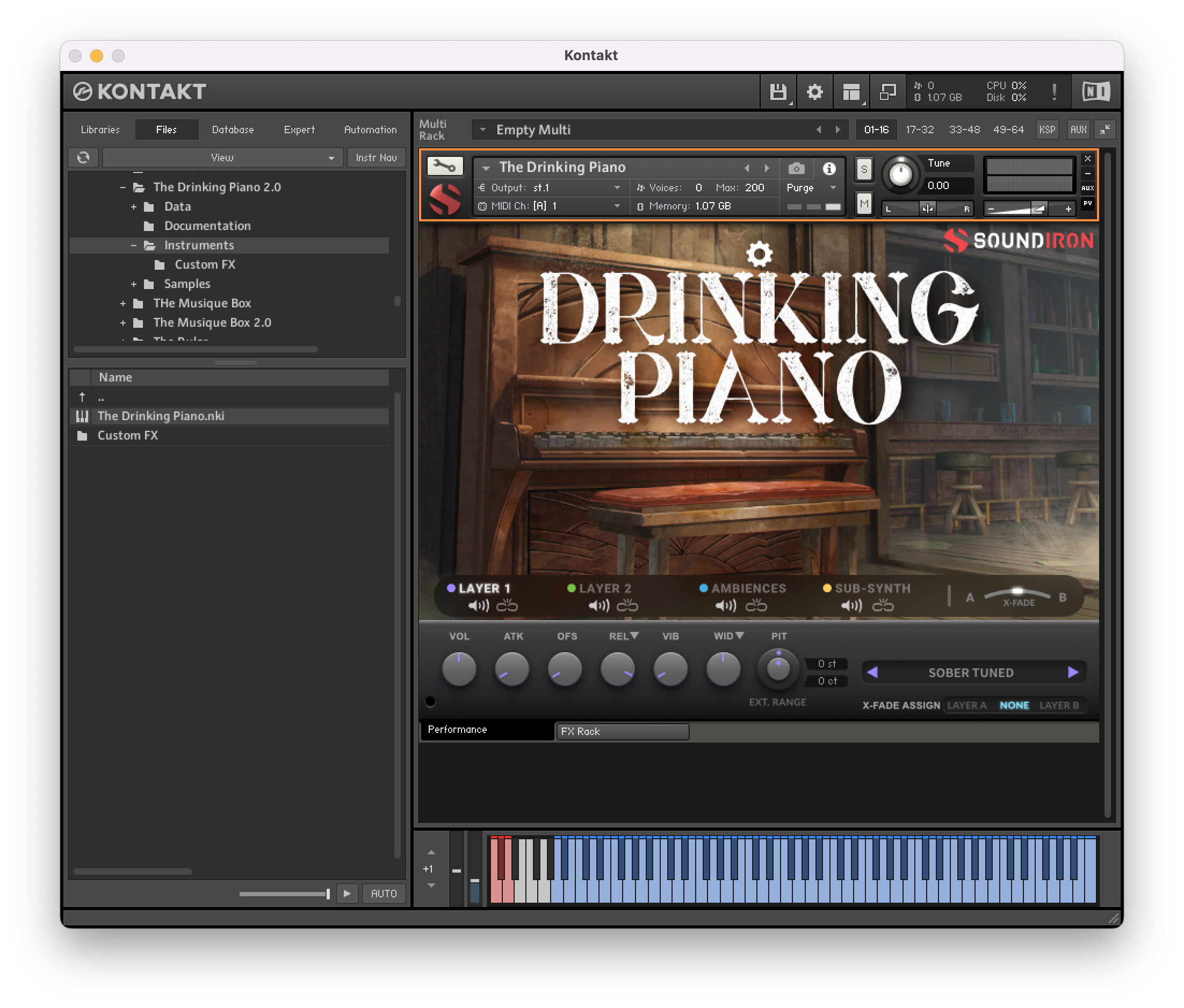 The NEW Drinking Piano 2.0: Tuned and Untuned Pianos, Bench Creaks, Plucks, Pedal Noises, SFX, Atmospheric Pads, Drones, Evolving Textures!
