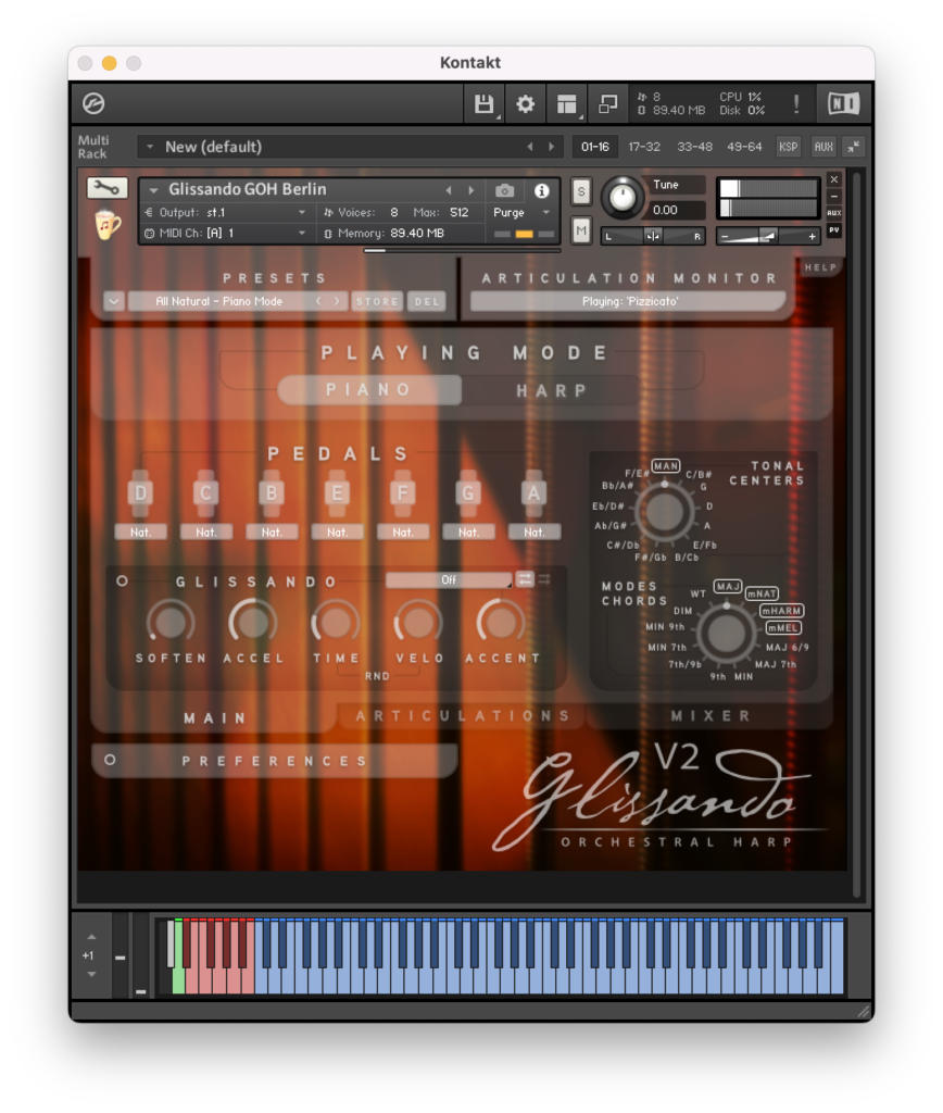 Glissando Harps by Chocolate Audio- Two Complete and Flexible Classical Harps with Exclusive Glissando Engine