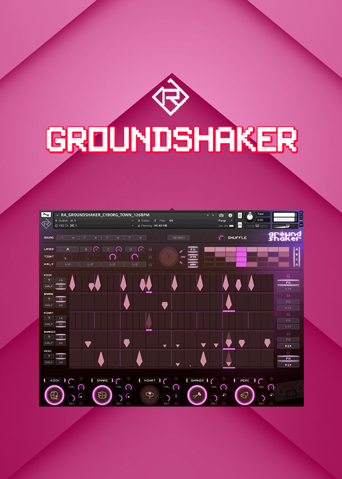 Groundshaker Groovebox by Rigid Audio – Get 1000 Cutting-Edge Sounds for Dance, Pop, and Techno Genres