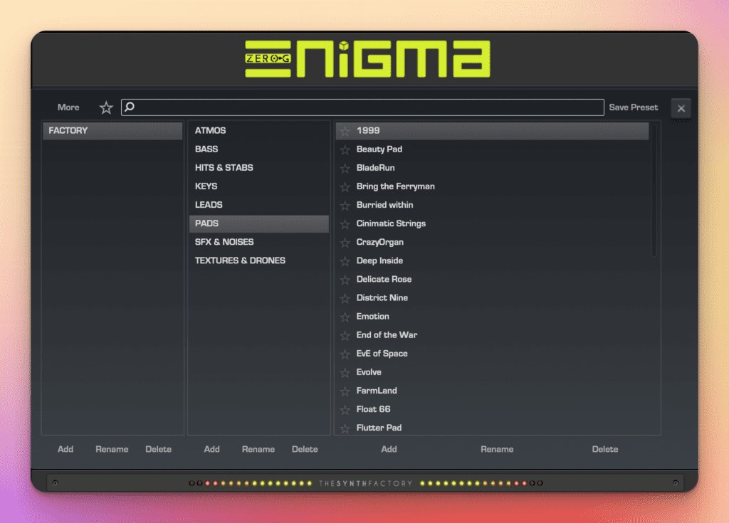 Zero-G ENIGMA: The Ultimate Ambient Sound Creation Instrument 79 Enigma Presets