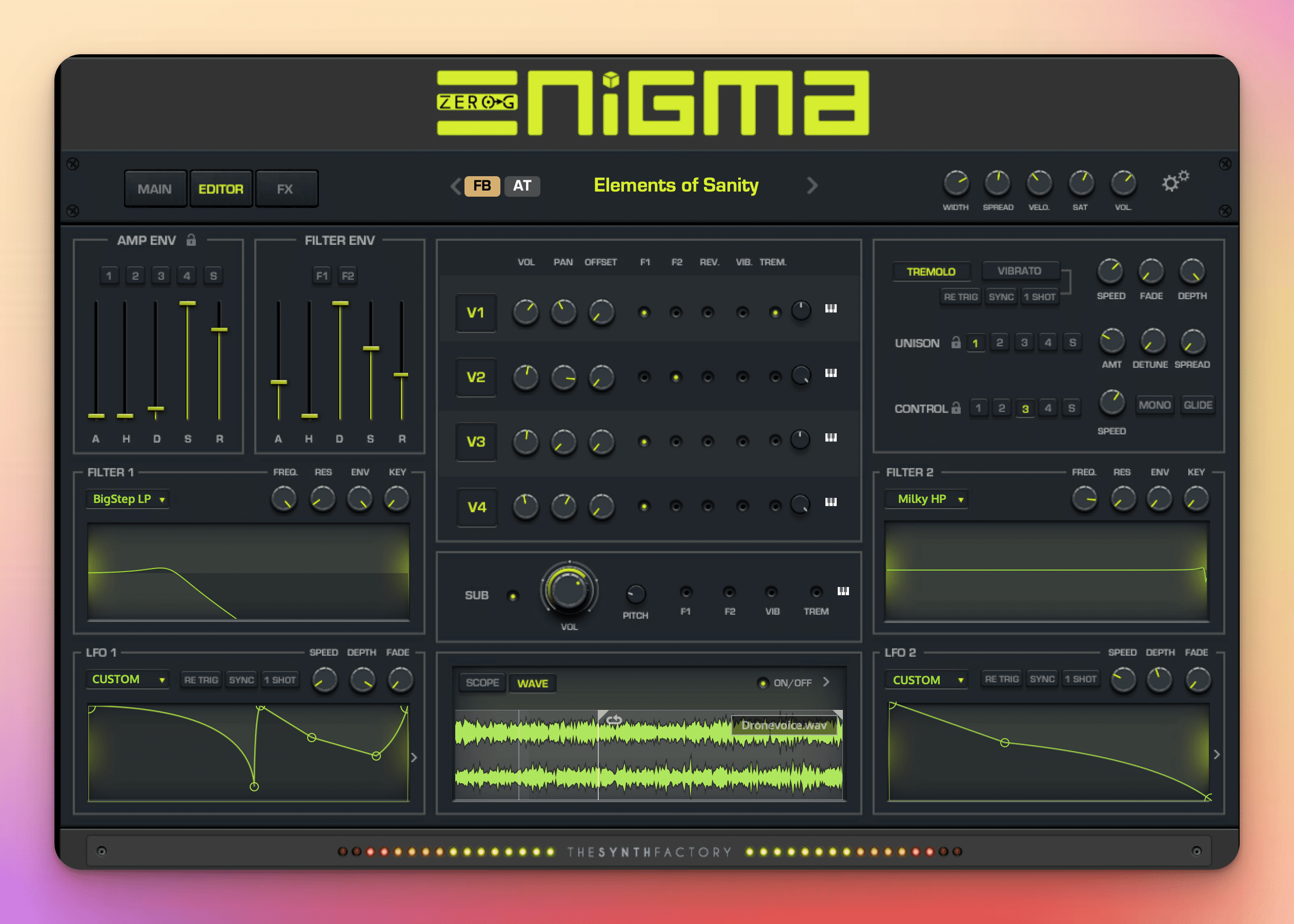 Zero-G ENIGMA: The Ultimate Ambient Sound Creation Instrument 77 Enigma UI