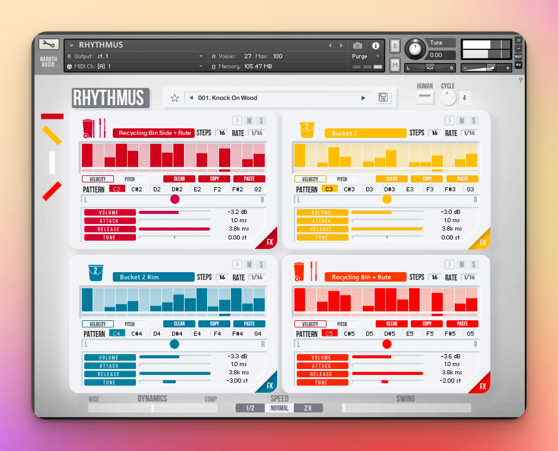 Create Unique and Powerful Percussion Tracks With RHYTHMUS 32 RHYTHMUS by Naroth Audio