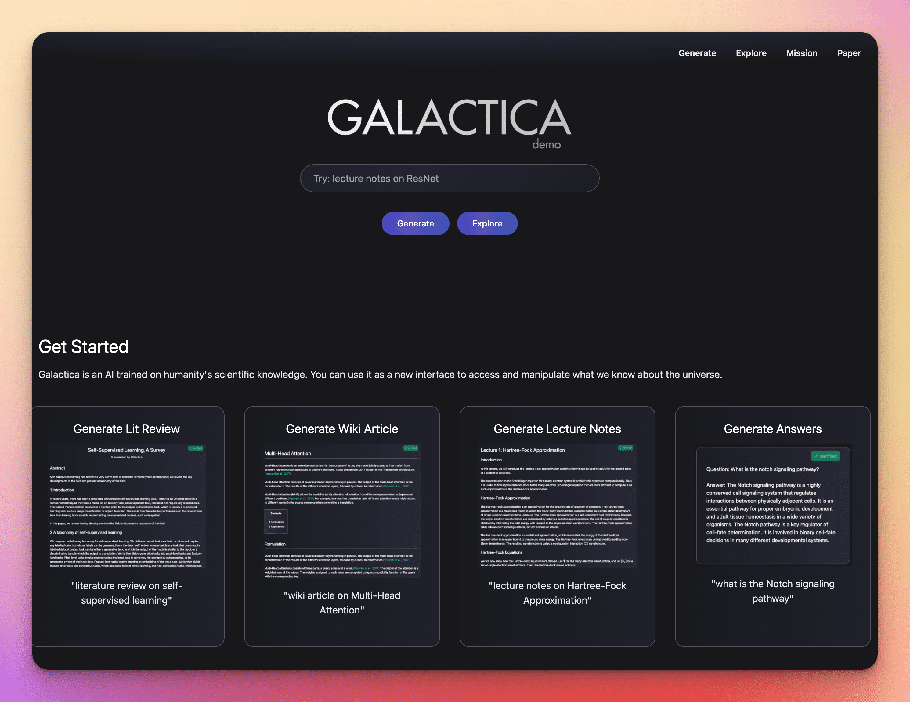 Galactica: An AI that Knows Everything About Science