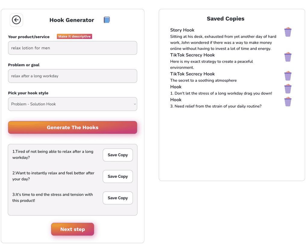 Copywise.AI: Create Ads Tailored to Each Audience Segment 5 Hook Generator