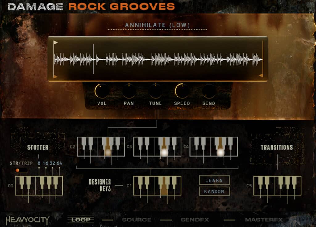 Unleash Sonic Mayhem with Heavyocity's Damage Guitars & Damage Rock Grooves 9 DRG UI 2