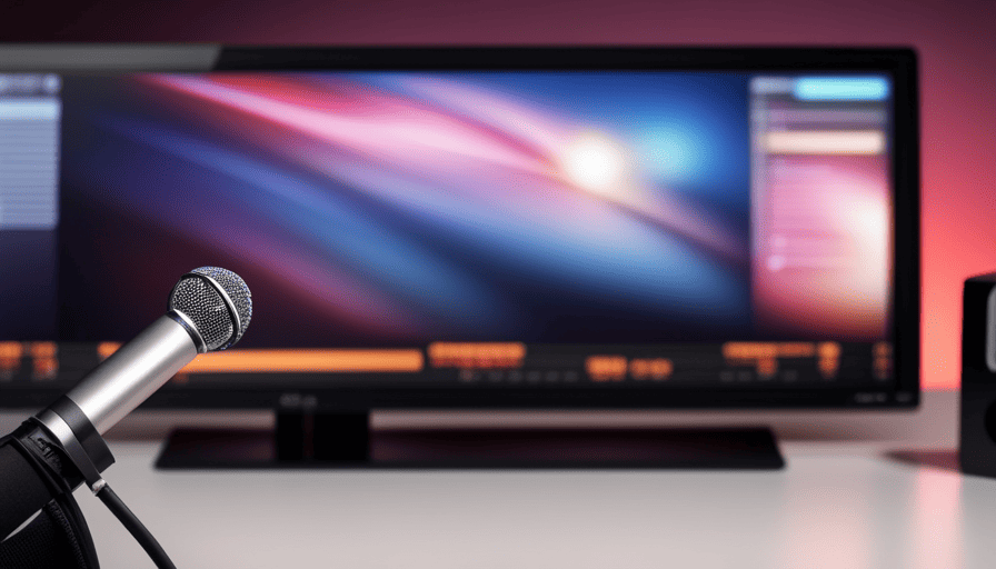 An image showcasing a computer screen with a vibrant, user-friendly interface displaying a variety of karaoke songs available for download