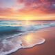 thorstenmeyer Create an image depicting a serene beach at sunse e845ea18 2b77 49ce a9f8 1a5f80e0b592 IP394866 4