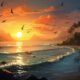 thorstenmeyer Create an image of a serene beach scene at sunset 5b69cb77 20e0 4c44 bd04 606689e5ca0f IP394980 3