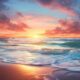 thorstenmeyer Create an image depicting a serene beach at sunse 26c38f77 f178 4edc 9a11 702a28fa47a5 IP394956 2