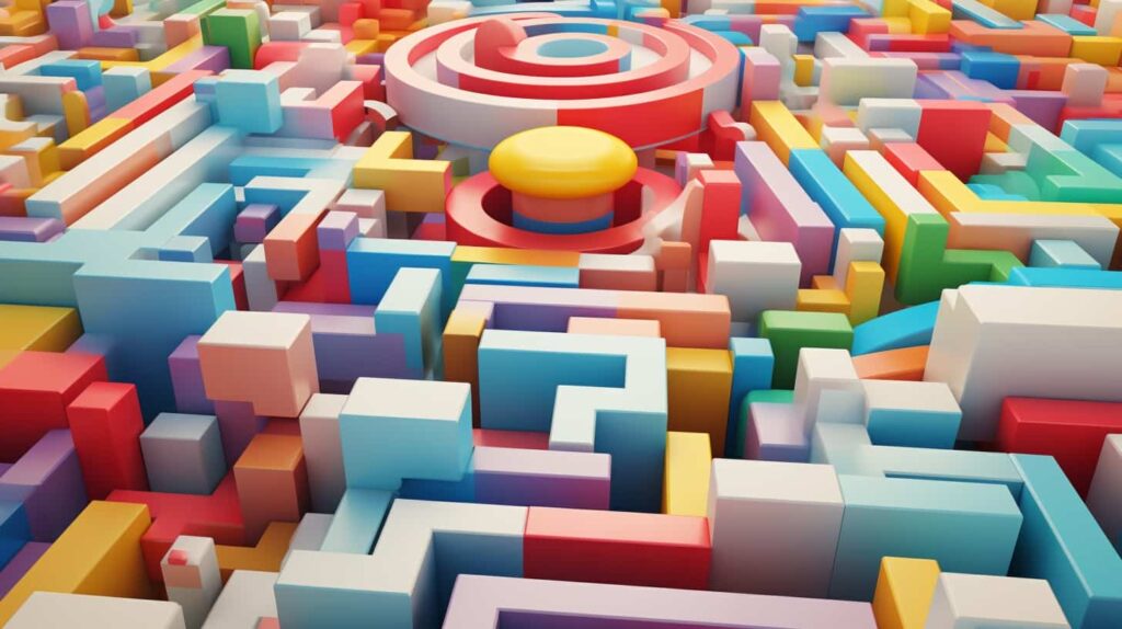 thorstenmeyer Create an image showcasing a vibrant labyrinth of 32be9318 65c9 49a7 ac12 24a2812b9bb9