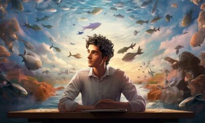 thorstenmeyer Create an image of a person sitting at a desk sur fa6af125 4818 4342 aa5f 1d9b2162c357 IP395064